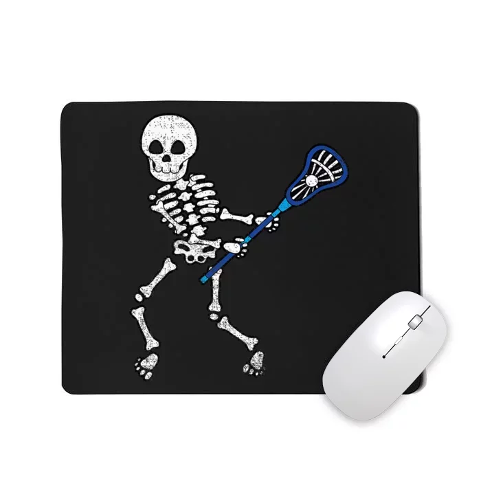 Halloween Skeleton Lacrosse Sport Player Costume Mousepad