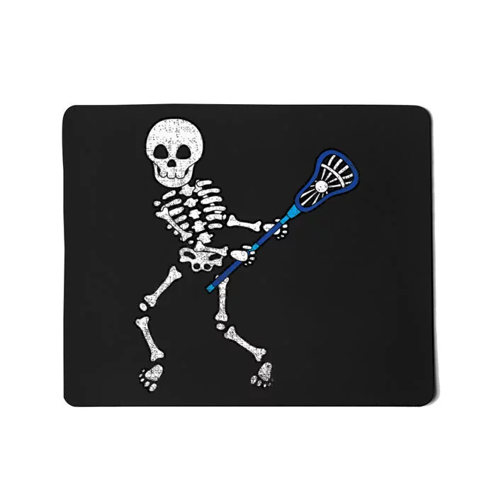 Halloween Skeleton Lacrosse Sport Player Costume Mousepad