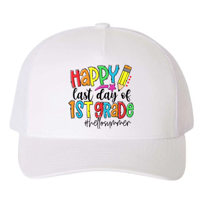 Hello Summer Last Day Of School 1st Grade Teacher Yupoong Adult 5-Panel Trucker Hat