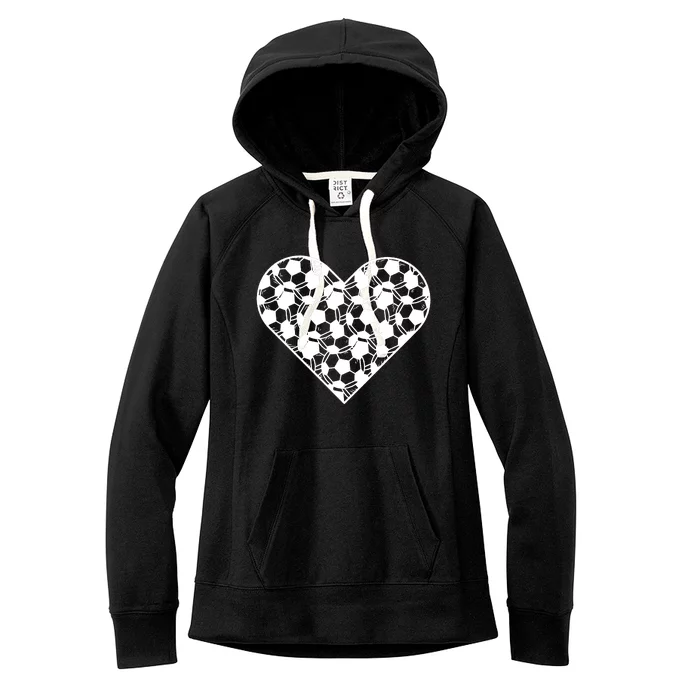 Heart Soccer Lover Women's Fleece Hoodie