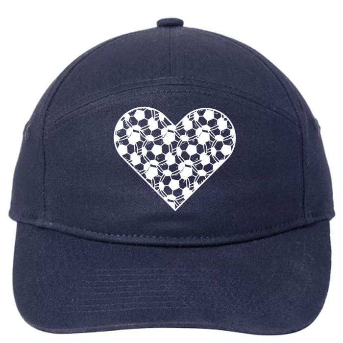 Heart Soccer Lover 7-Panel Snapback Hat