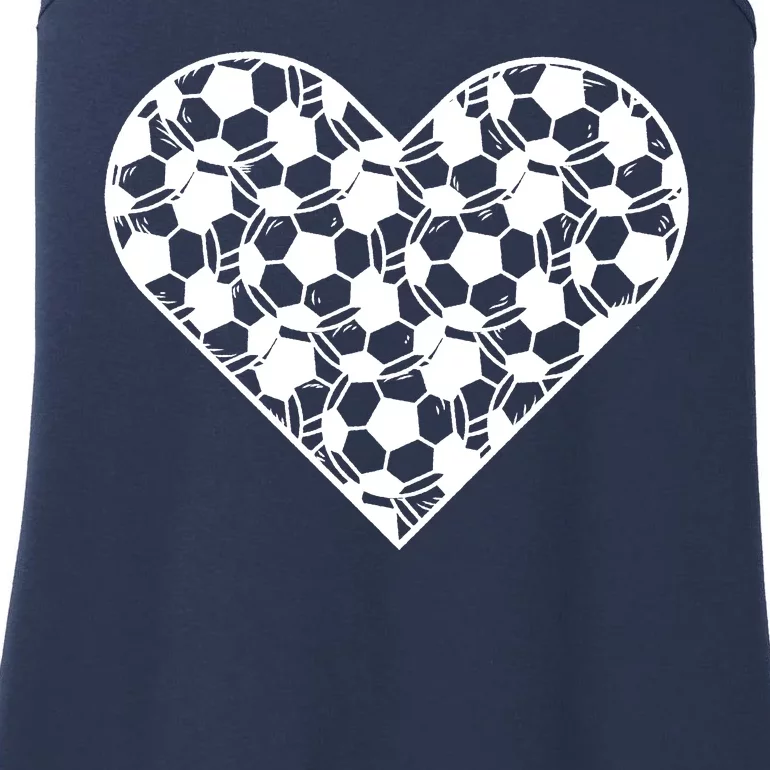 Heart Soccer Lover Ladies Essential Tank