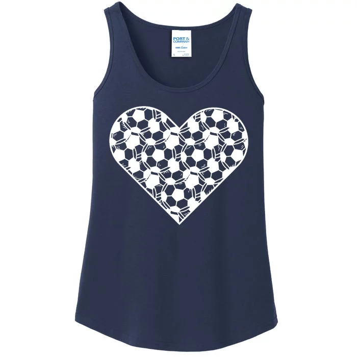 Heart Soccer Lover Ladies Essential Tank