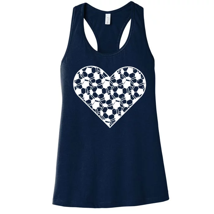 Heart Soccer Lover Women's Racerback Tank