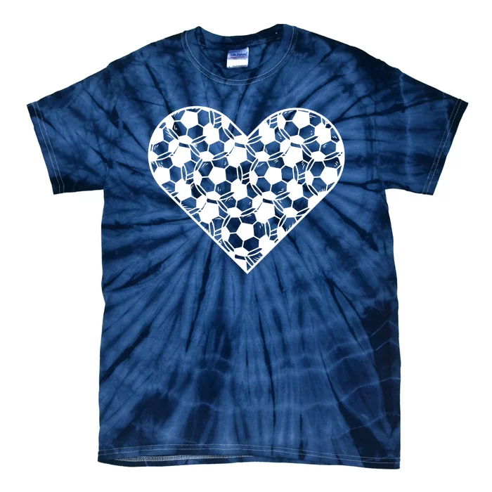 Heart Soccer Lover Tie-Dye T-Shirt