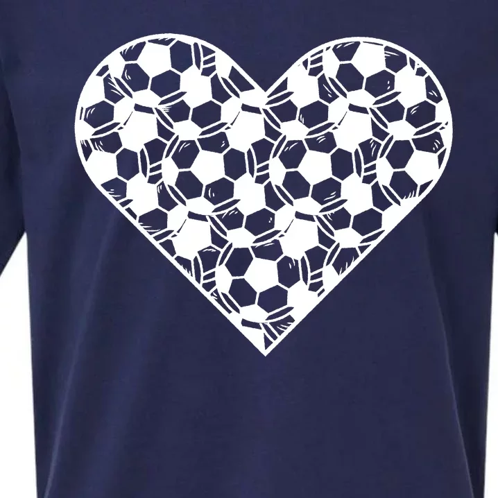 Heart Soccer Lover Sueded Cloud Jersey T-Shirt