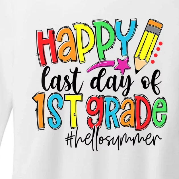 Hello Summer Last Day Of School 1st Grade Teacher Womens CVC Long Sleeve Shirt