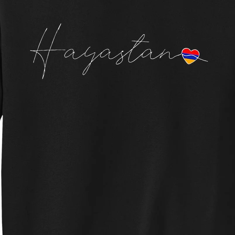 Hayastan Simple Love Armenian Flag Heart On Armenia Tall Sweatshirt