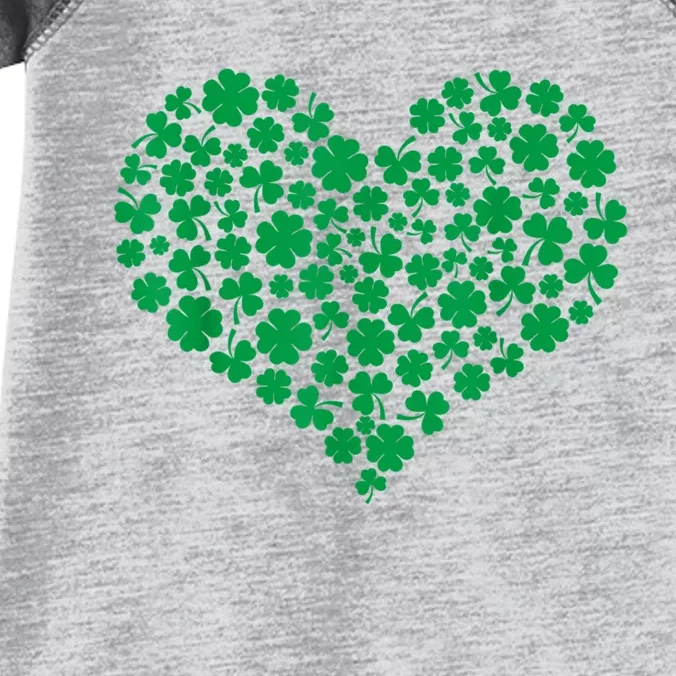 Heart Shamrock Lucky St Patricks Day Infant Baby Jersey Bodysuit