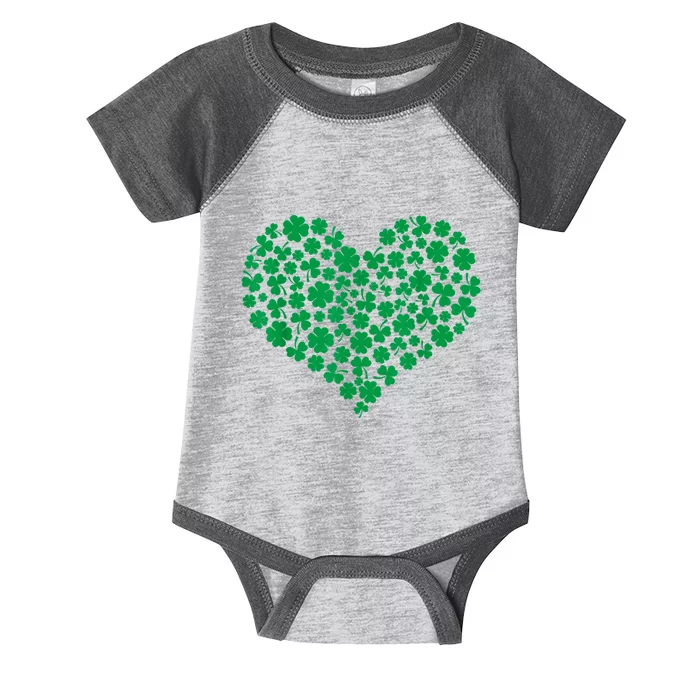 Heart Shamrock Lucky St Patricks Day Infant Baby Jersey Bodysuit