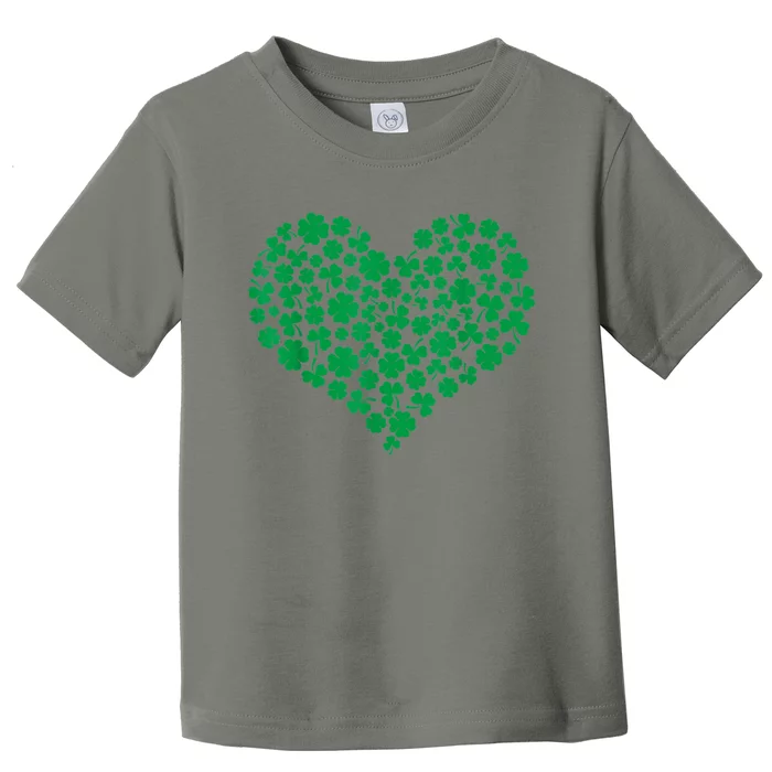 Heart Shamrock Lucky St Patricks Day Toddler T-Shirt