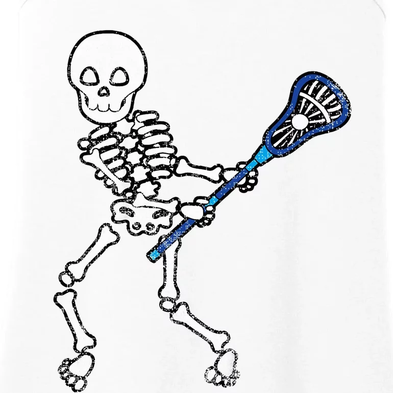 Halloween Skeleton Lacrosse Sport Player Costume Ladies Essential Tank