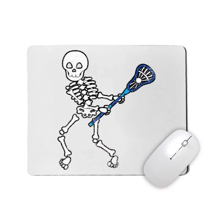 Halloween Skeleton Lacrosse Sport Player Costume Mousepad