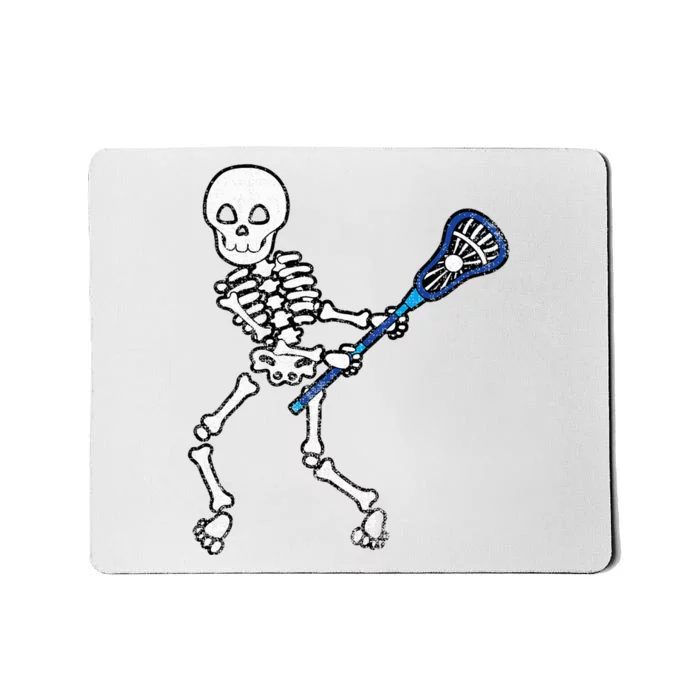 Halloween Skeleton Lacrosse Sport Player Costume Mousepad