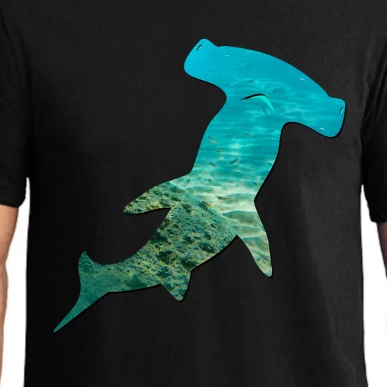 Hammerhead Shark Lovers Silhouette Earth Day And Ocean Week Gift Pajama Set