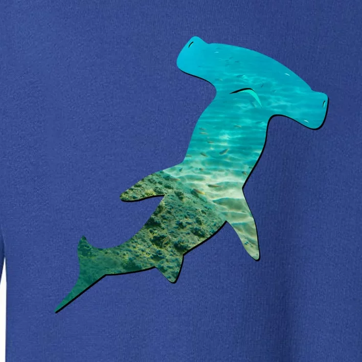 Hammerhead Shark Lovers Silhouette Earth Day And Ocean Week Gift Toddler Sweatshirt