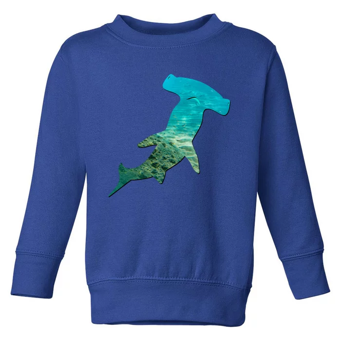 Hammerhead Shark Lovers Silhouette Earth Day And Ocean Week Gift Toddler Sweatshirt