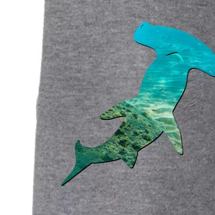 Hammerhead Shark Lovers Silhouette Earth Day And Ocean Week Gift Doggie 3-End Fleece Hoodie