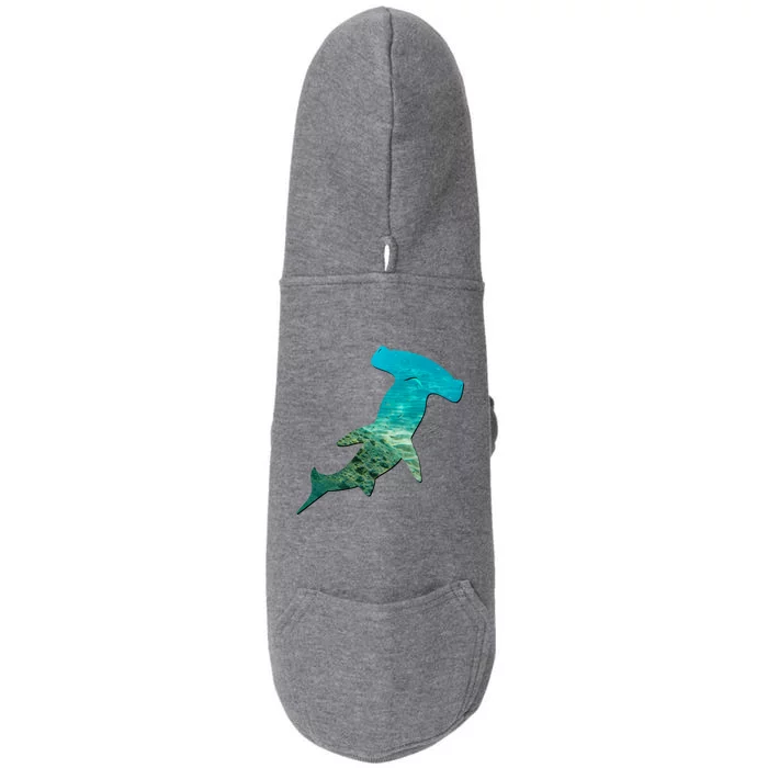 Hammerhead Shark Lovers Silhouette Earth Day And Ocean Week Gift Doggie 3-End Fleece Hoodie