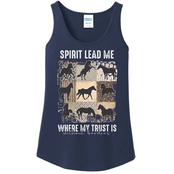 Horse Spirit Lead Me Where My Trust Is Without Borders Ladies Essential Tank