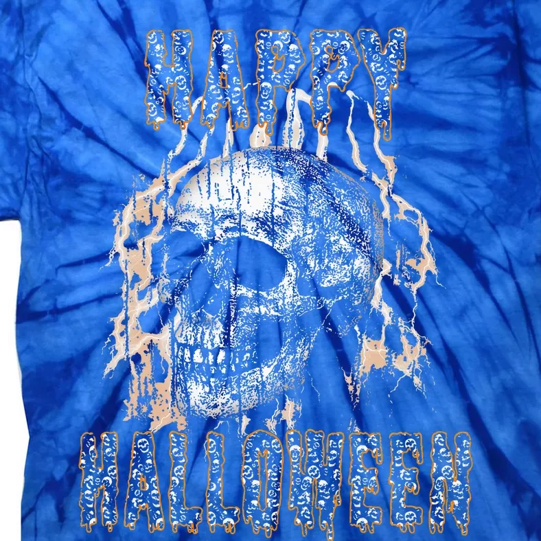 Halloween Skull Lightning Tie-Dye T-Shirt