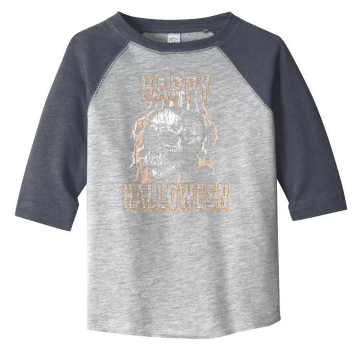 Halloween Skull Lightning Toddler Fine Jersey T-Shirt