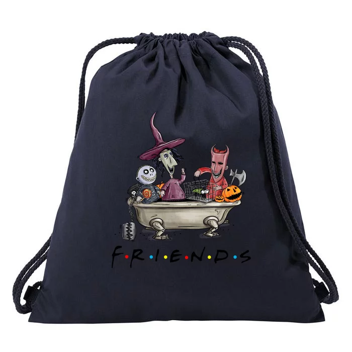 Halloween Scary Lock Shock Barrel Nightmare Christmas Pumpkin Drawstring Bag