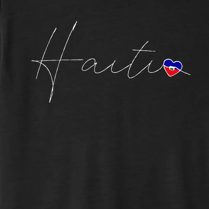 Haiti Simple Love Haitian Flag Heart On Haiti ChromaSoft Performance T-Shirt