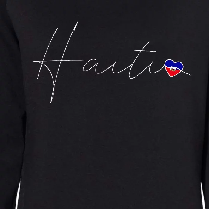 Haiti Simple Love Haitian Flag Heart On Haiti Womens California Wash Sweatshirt