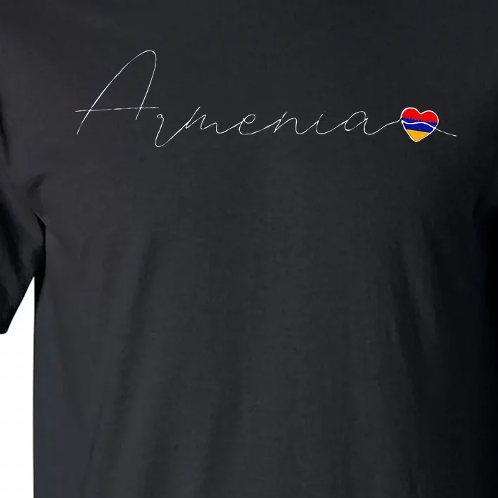 Hayastan Simple Love Armenian Flag Heart On Armenia Tall T-Shirt