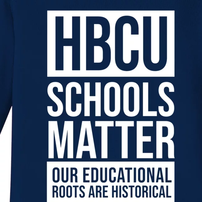 Hbcu Schools Matter Historically Black College Blue White Cute Gift Baby Long Sleeve Bodysuit