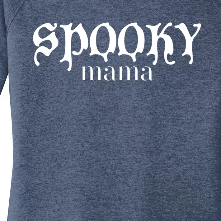 Halloween Spooky Mama Gothic Dark Mother Gift Women's Perfect Tri Tunic Long Sleeve Shirt