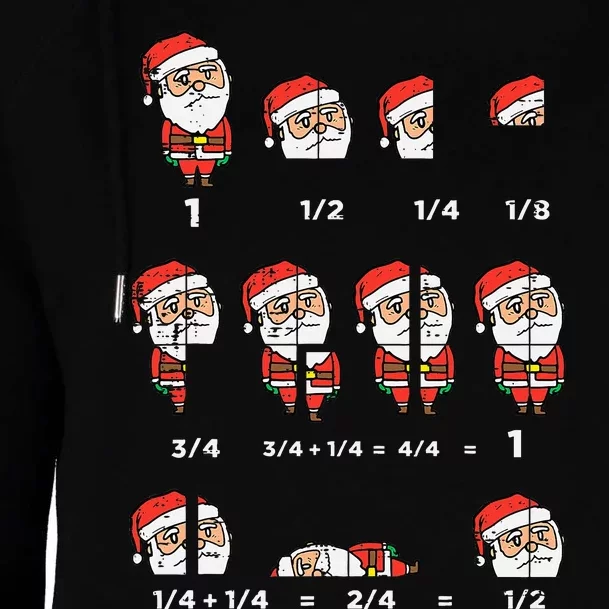 Hilarious Santa Math Teacher Gift for Christmas Womens Funnel Neck Pullover Hood