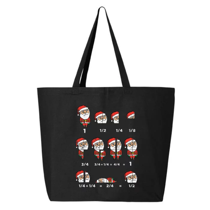 Hilarious Santa Math Teacher Gift for Christmas 25L Jumbo Tote