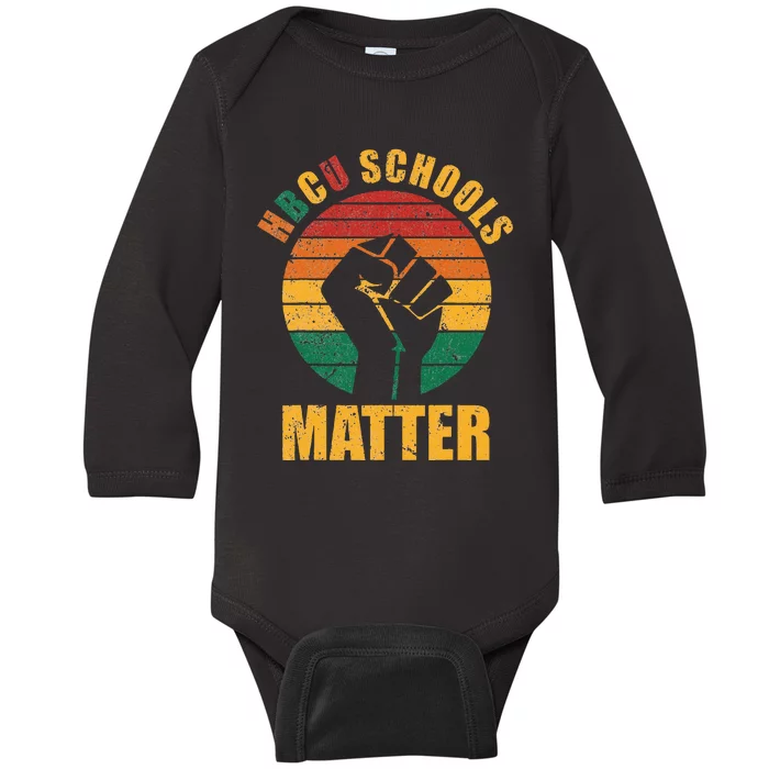 HBCU Schools Matter Historical Black College Baby Long Sleeve Bodysuit