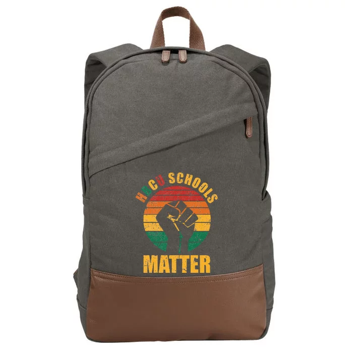 HBCU Schools Matter Historical Black College Cotton Canvas Backpack