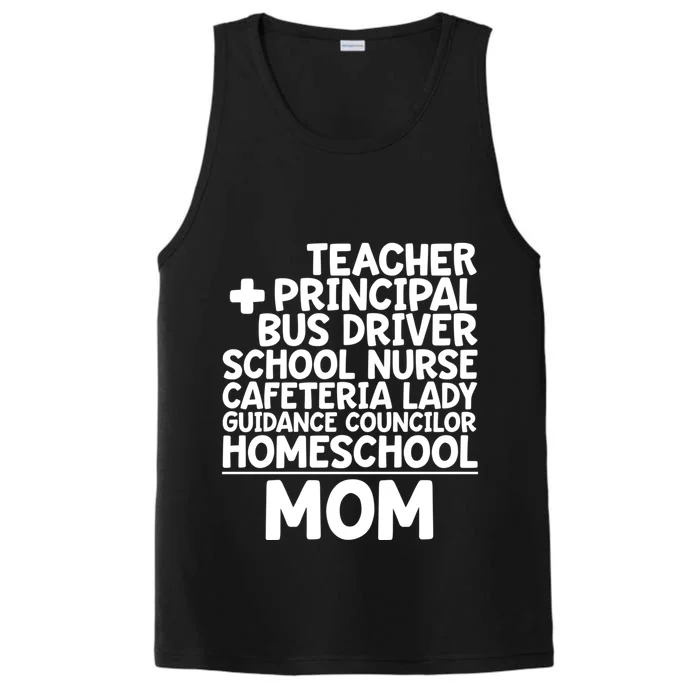 Home School Mom Funny Homeschool Teacher Mother Meaningful Gift Performance Tank