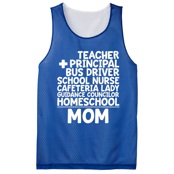 Home School Mom Funny Homeschool Teacher Mother Meaningful Gift Mesh Reversible Basketball Jersey Tank