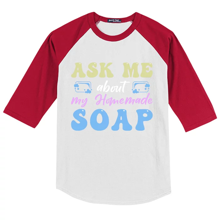 Homemade Soap Making Soap Maker Gift Kids Colorblock Raglan Jersey