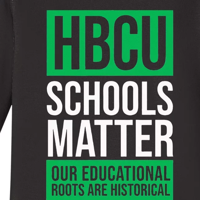 HBCU Schools Matter Historically Black College Pink & Green Baby Long Sleeve Bodysuit