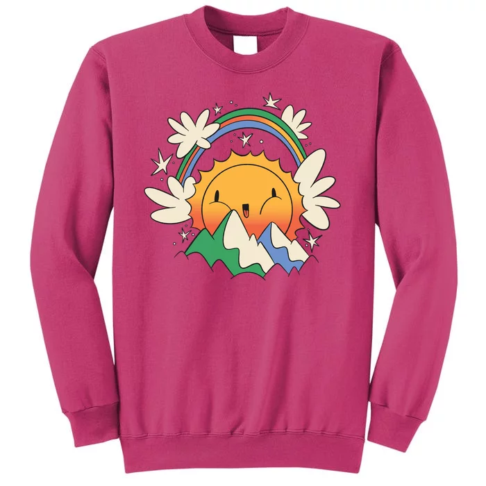 Happy Sun Mountain Rainbow Sweatshirt