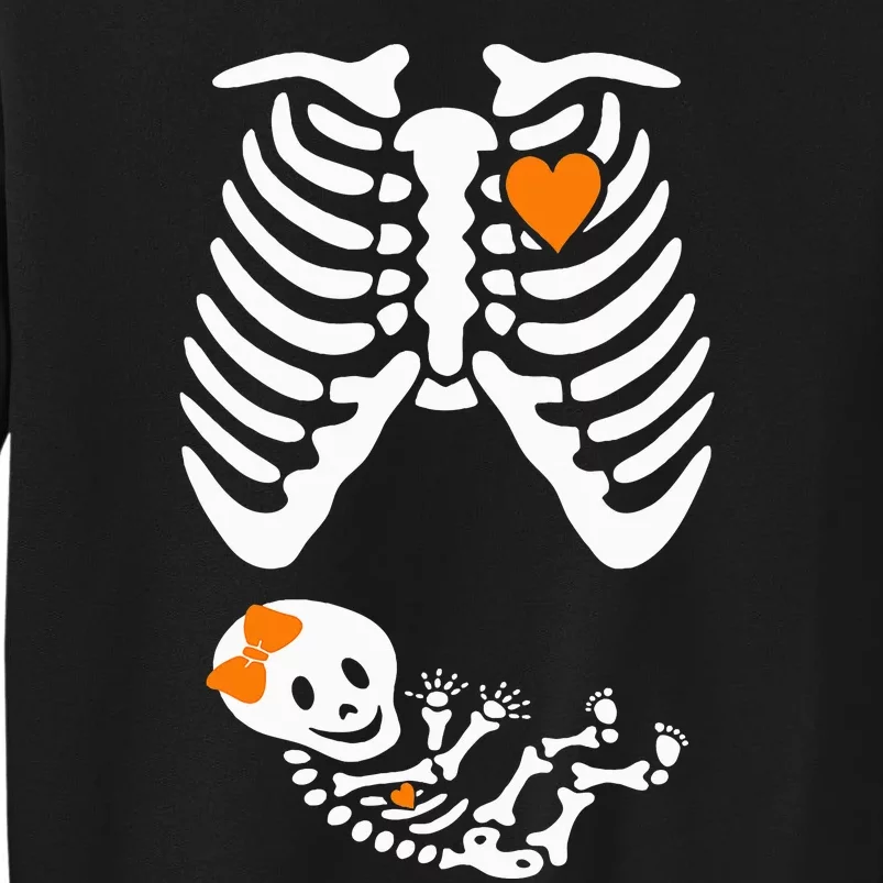 Halloween Skeleton Maternity Couples Pregnancy Announcement Sweatshirt