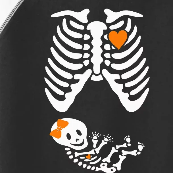 Halloween Skeleton Maternity Couples Pregnancy Announcement Toddler Fine Jersey T-Shirt