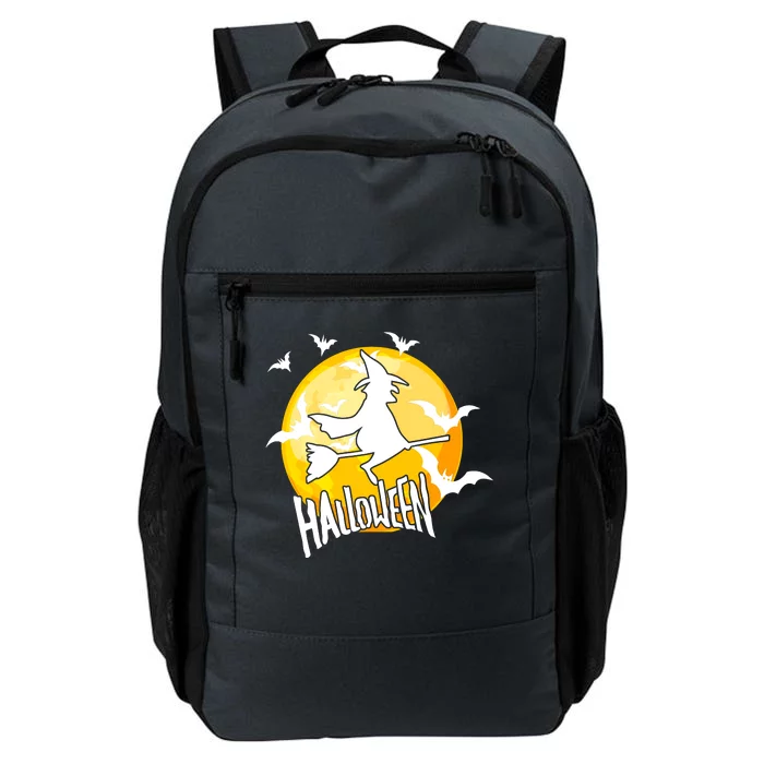 Halloween Spooky Moon Flying Witch Daily Commute Backpack