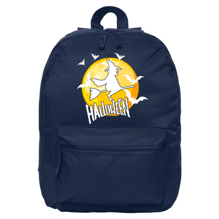 Halloween Spooky Moon Flying Witch 16 in Basic Backpack