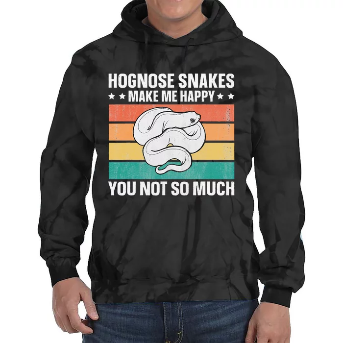 Hognose Snakes Make Me Happy Retro Western Hognose Tie Dye Hoodie