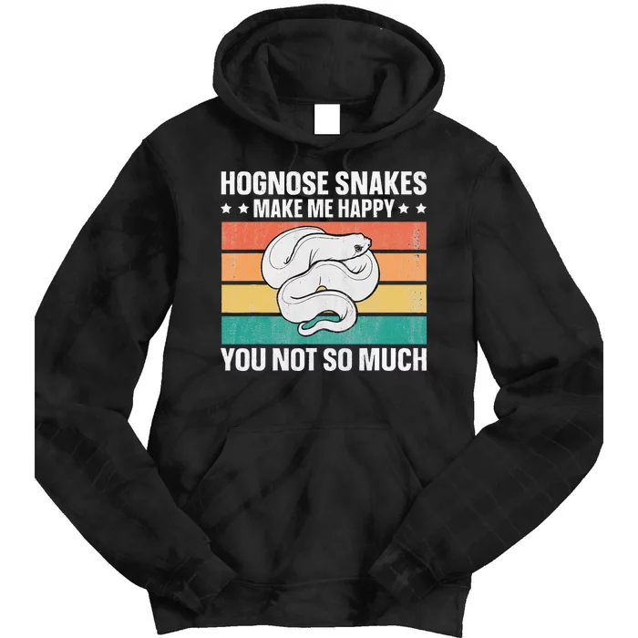 Hognose Snakes Make Me Happy Retro Western Hognose Tie Dye Hoodie