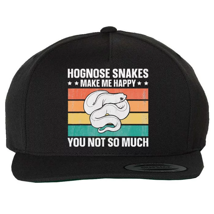 Hognose Snakes Make Me Happy Retro Western Hognose Wool Snapback Cap