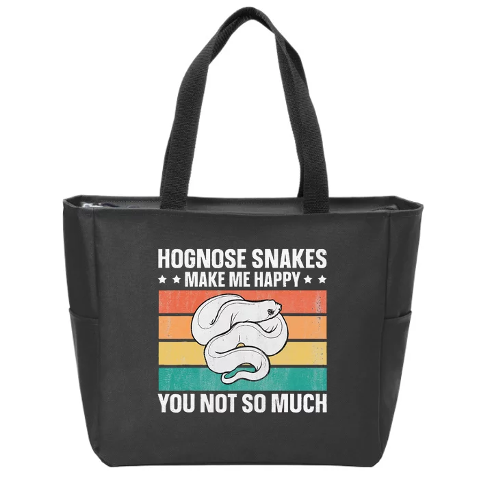 Hognose Snakes Make Me Happy Retro Western Hognose Zip Tote Bag