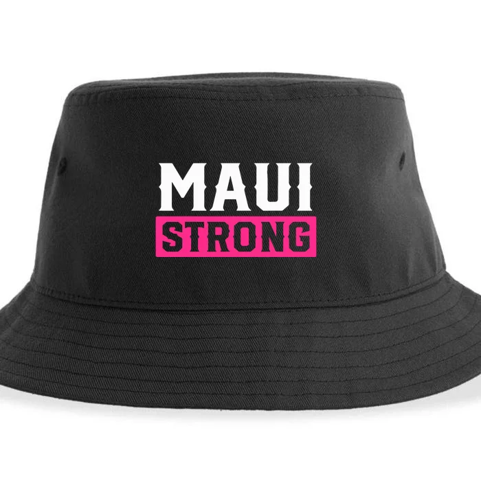 Hawaii Strong Maui Lahaina Hawaiian Islands Pray For Maui Gift Sustainable Bucket Hat